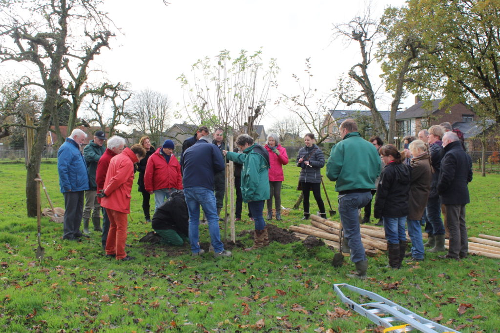 Wethouder Piet de Klein, José Blom (bestuurslid van Stichting Landschapsbeheer Gelderland) en pastoor Bertus Visschedijk hebben toen gezamenlijk “onze eerste boom” aangeplant .